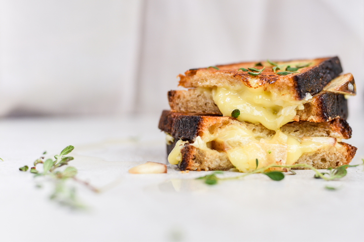 Grilled Brie And Truffled Honey Pear Sandwiches,Fettuccine
